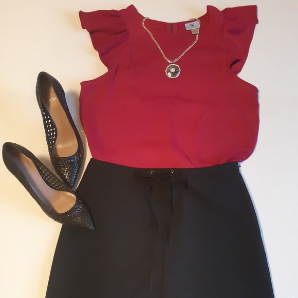 Worthington Tops - Flutter cap sleeve blouse - top